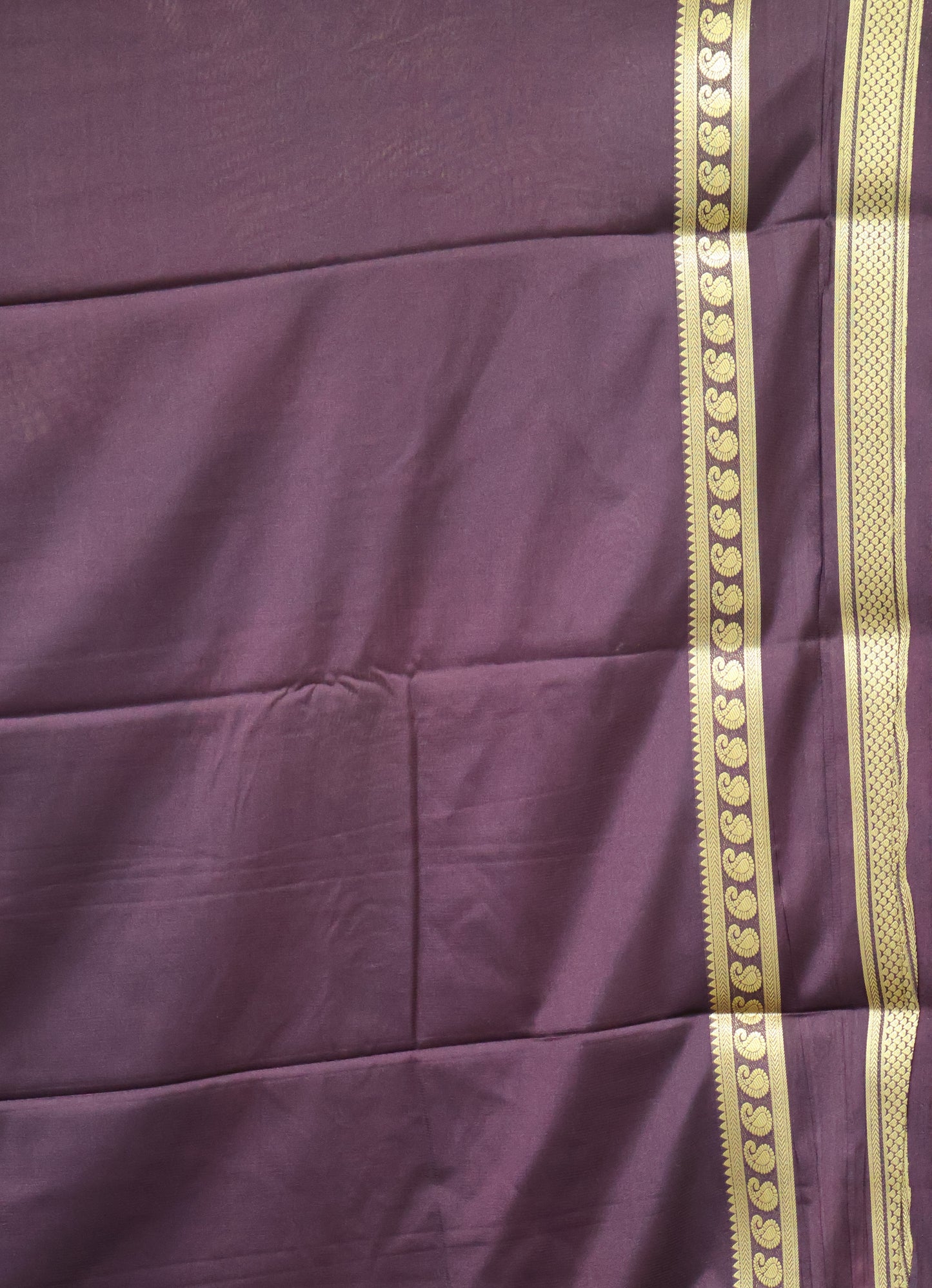 Art Mysore Silk cotton -brown plain