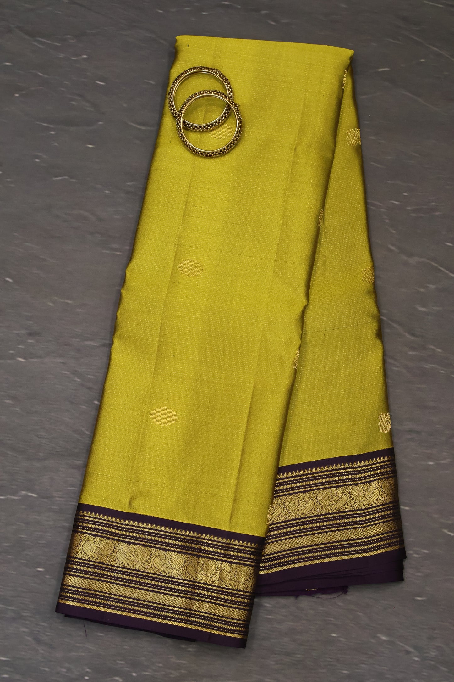 Pure Kanjivaram Silk Saree -Mehandhi Green