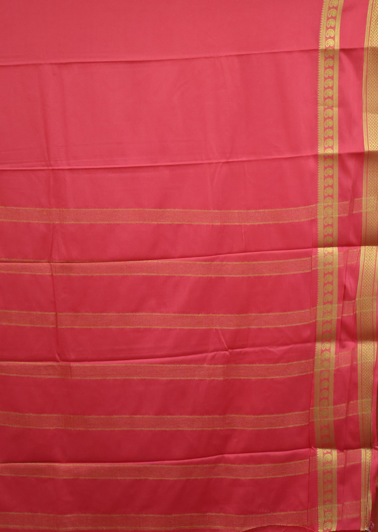 Art Mysore Silk cotton -peachish pink