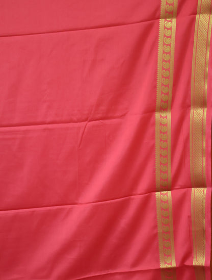 Art Mysore Silk cotton -peachish pink