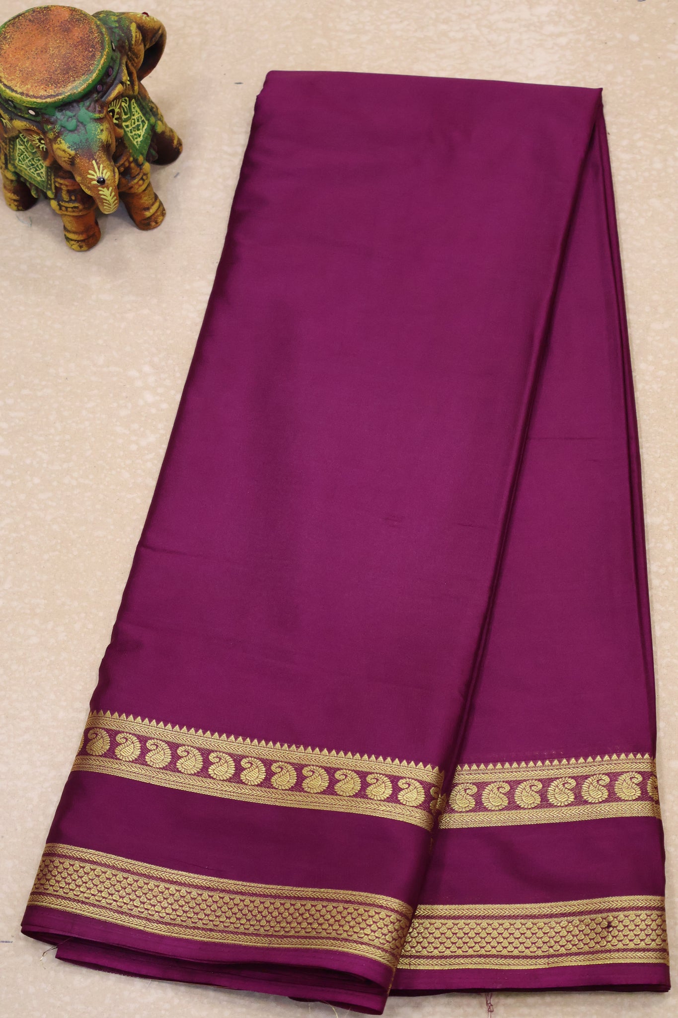 Art Mysore Silk -wine plain