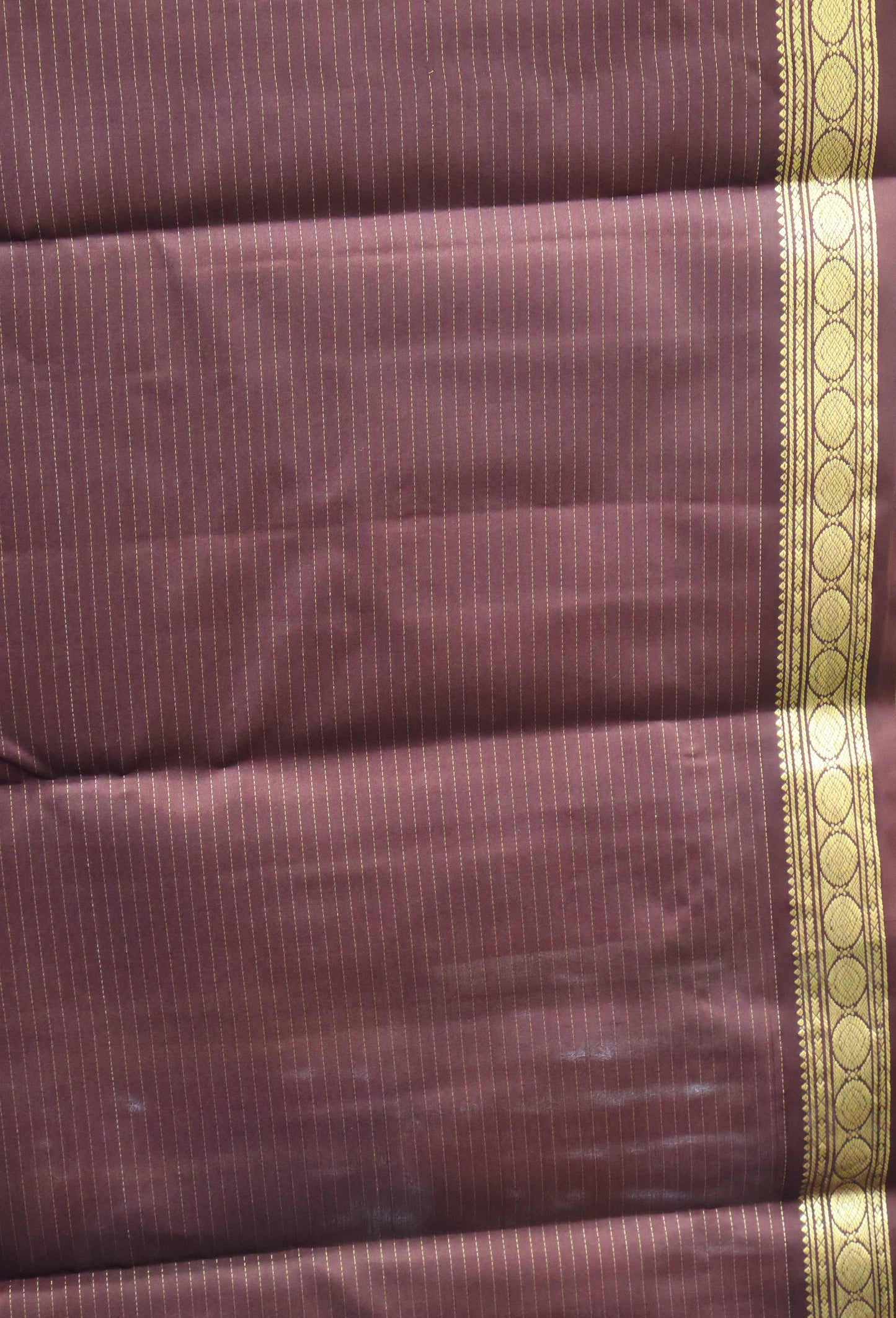 Pure Kanjivaram Silk Saree -Honey Mini Checks