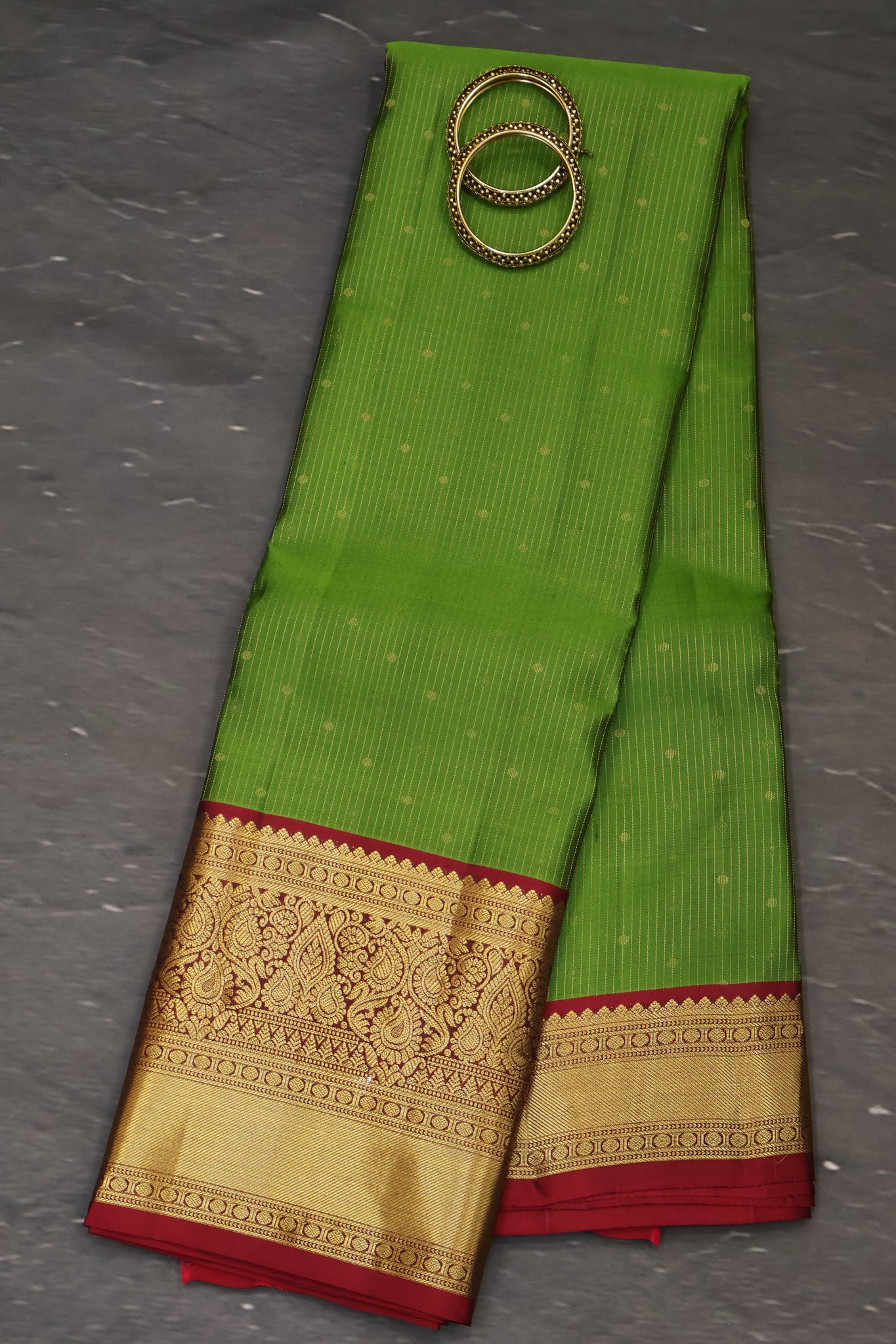 Pure Kanchipuram Silk Saree -Sage Green