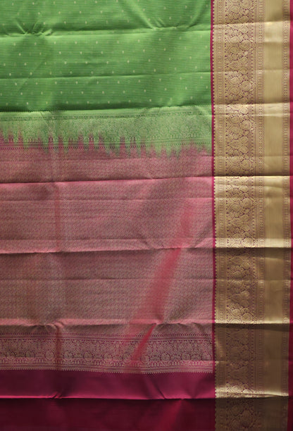 Pure Kanjivaram Silk Saree -Sage Green