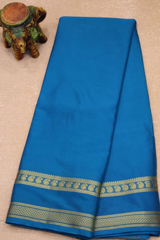 Art Mysore Silk cotton -sky blue plain