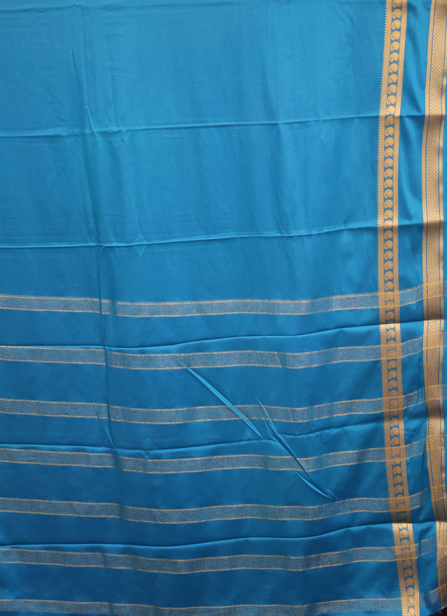 Art Mysore Silk cotton -sky blue plain