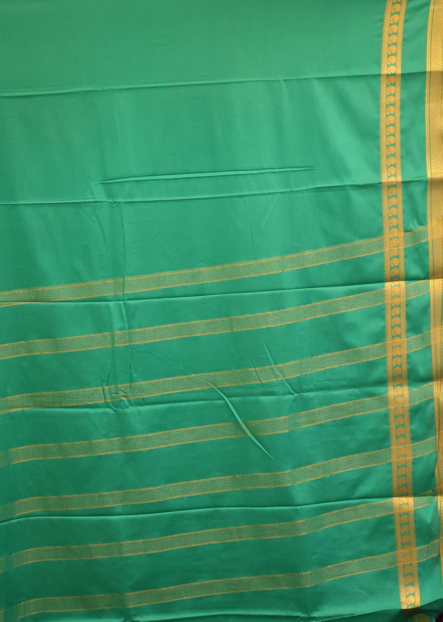 Art Mysore Silk cotton -teal green