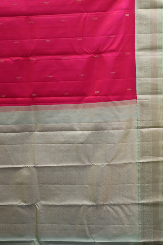 Pure Kanjivaram Silk Saree -Redish Pink