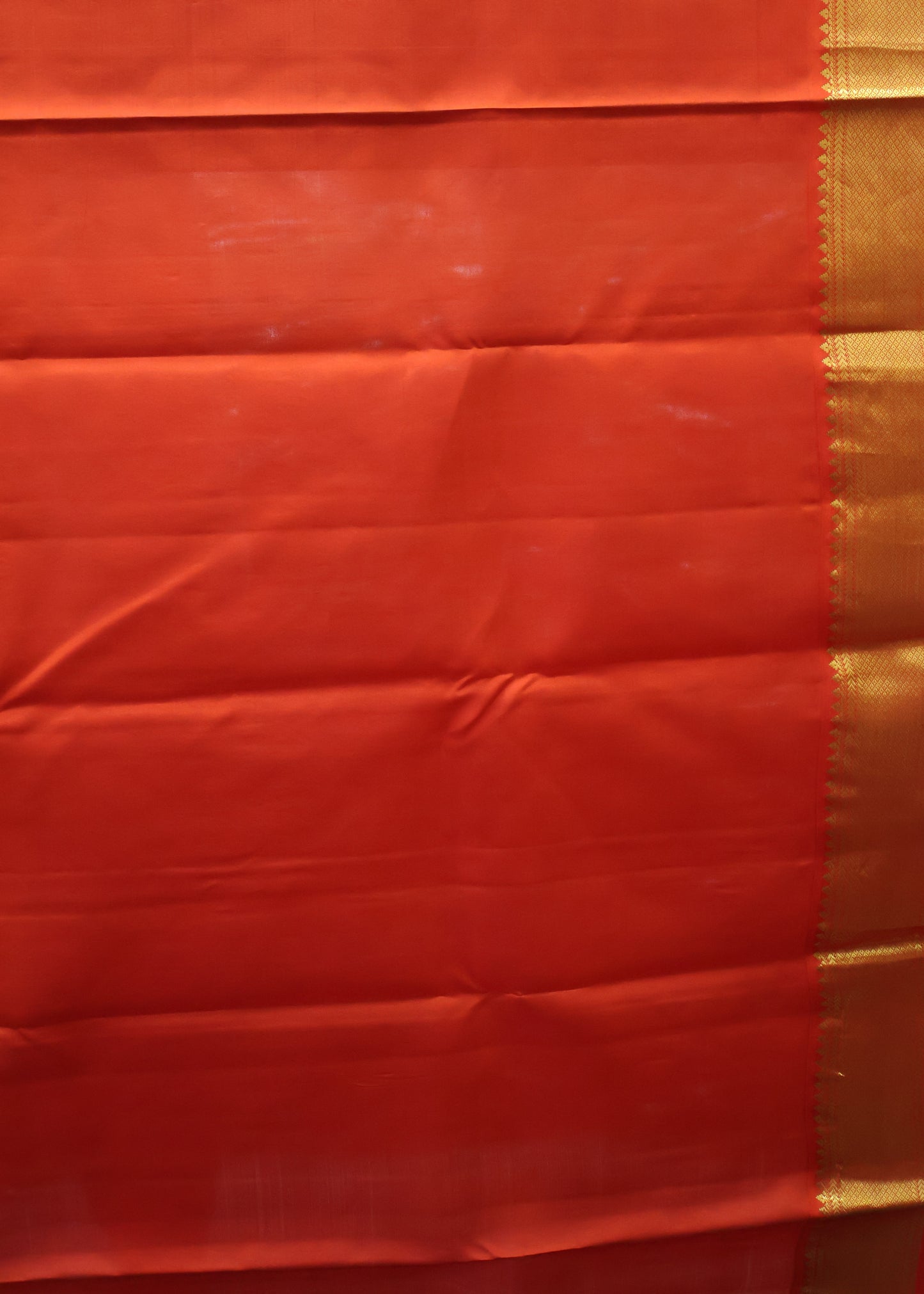 Pure Kanjivaram Silk Saree -Black Orange