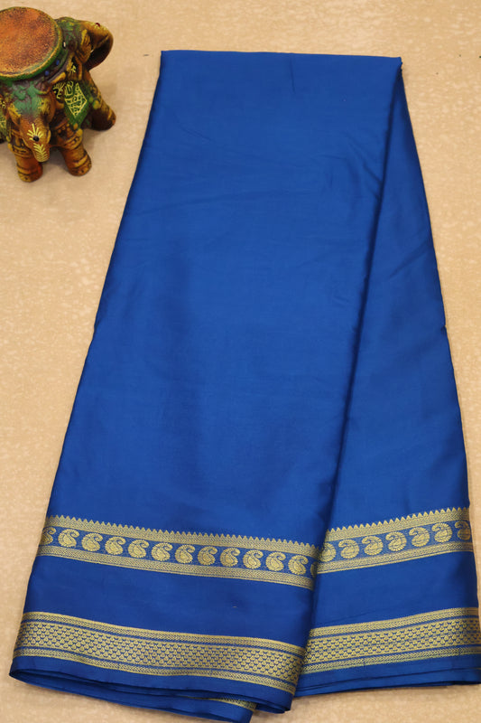 Art Mysore Silk cotton -blue plain