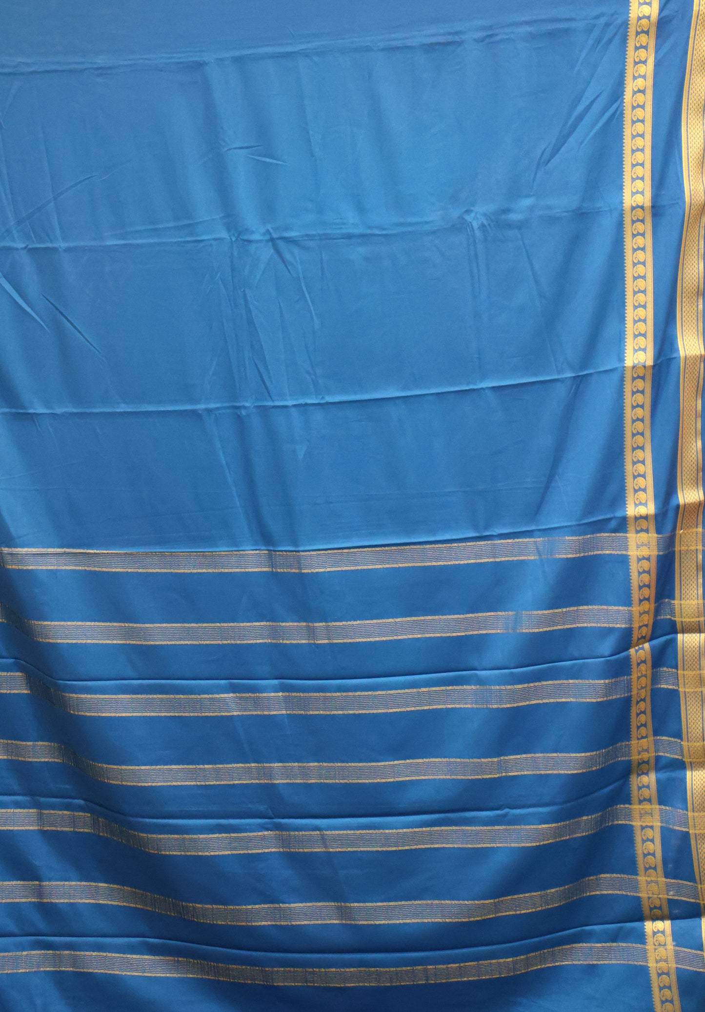 Art Mysore Silk cotton -blue plain