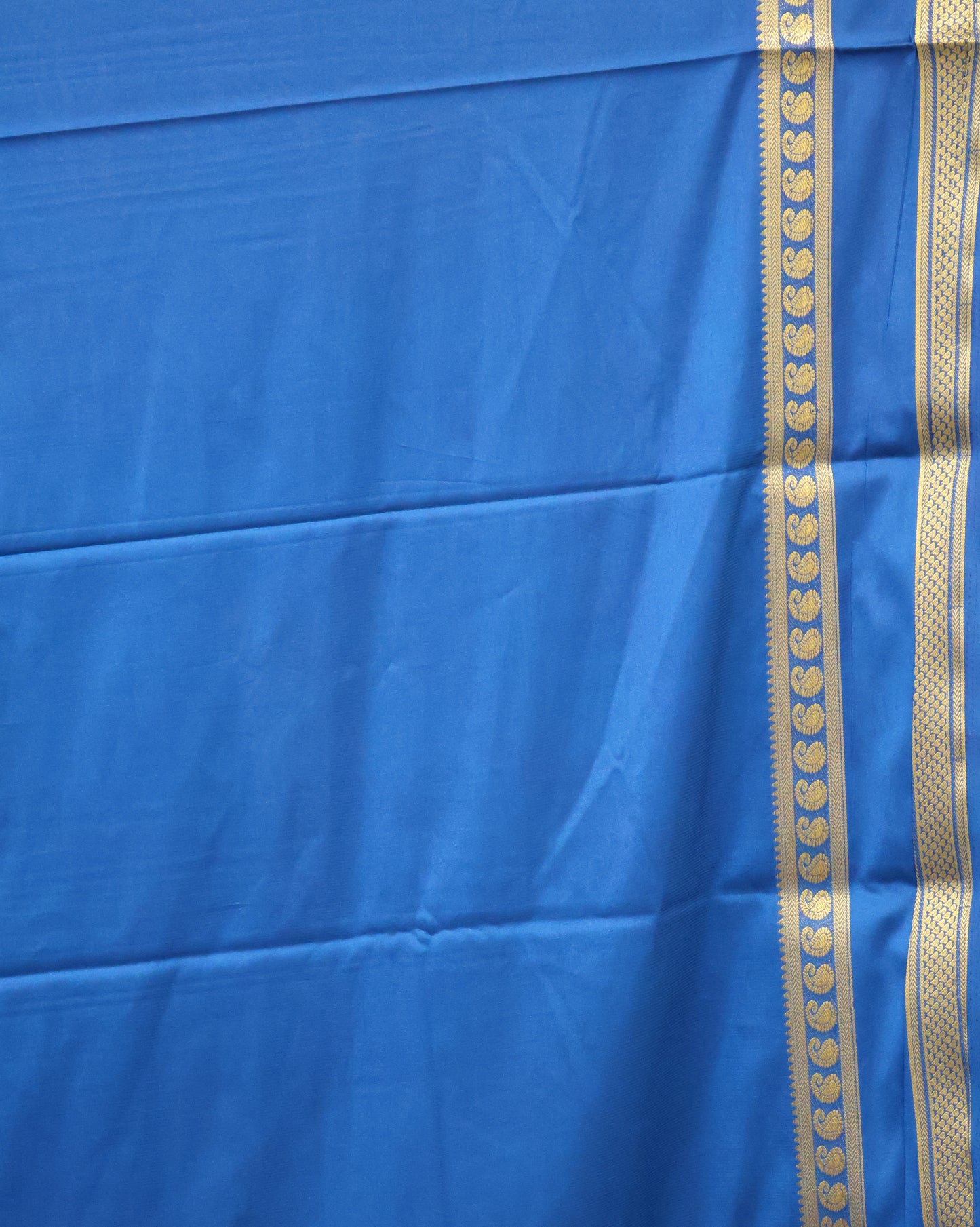 Art Mysore Silk cotton -blue plain