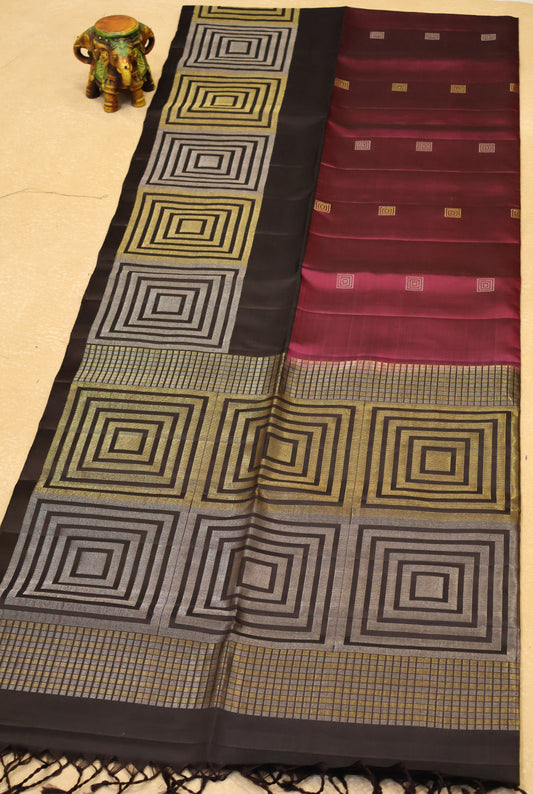 Pure Soft Silk Saree - Jamun purple
