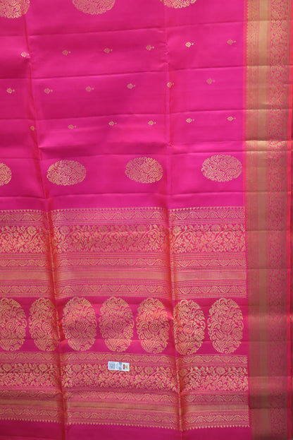 Pure Soft Silk Saree -Pink Orange