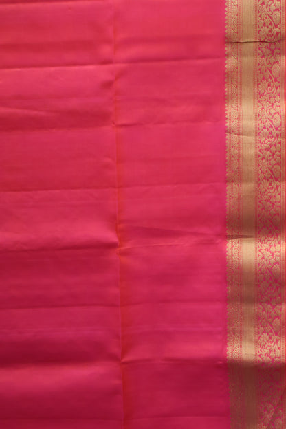 Pure Soft Silk Saree -Pink Orange