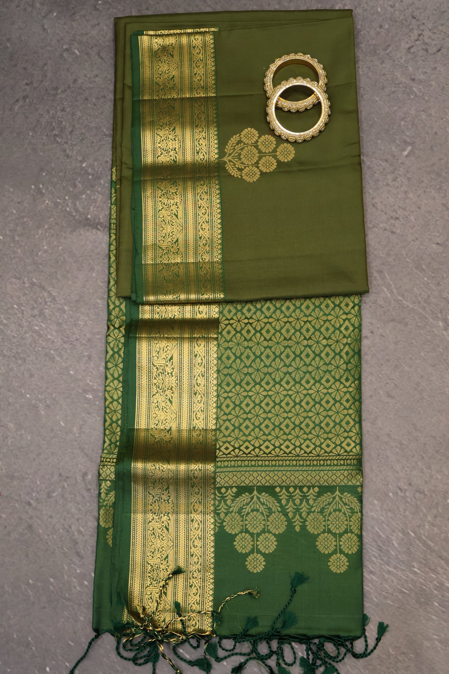 Pure Soft Silk Saree -Sage Green