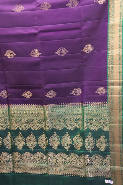 Pure Soft Silk Saree -Dark Purple