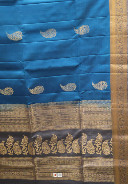 Pure Soft Silk Saree -Peacock Blue