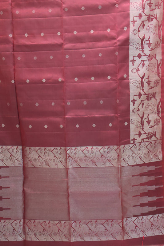 Pure Soft Silk Saree - Maroon bird