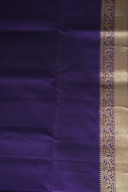 Pure Soft Silk Saree-Metalic Green-Voilet