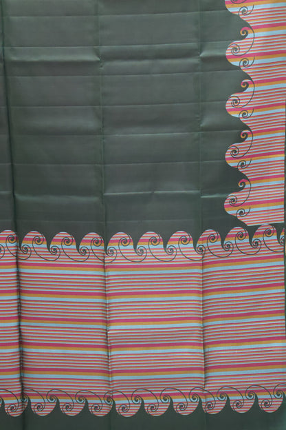 Pure Soft Silk Saree- Bottle Green