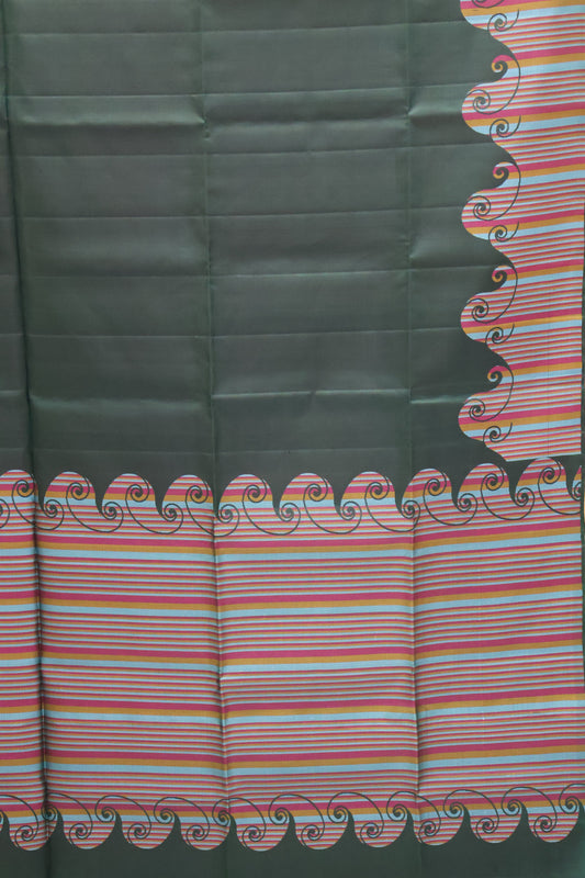 Pure Soft Silk Saree- Bottle Green
