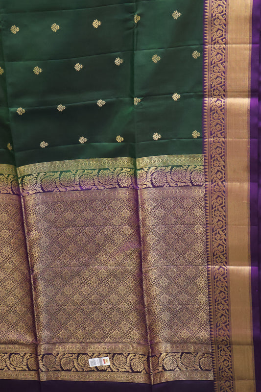 Pure Soft Silk Saree -Grass Green