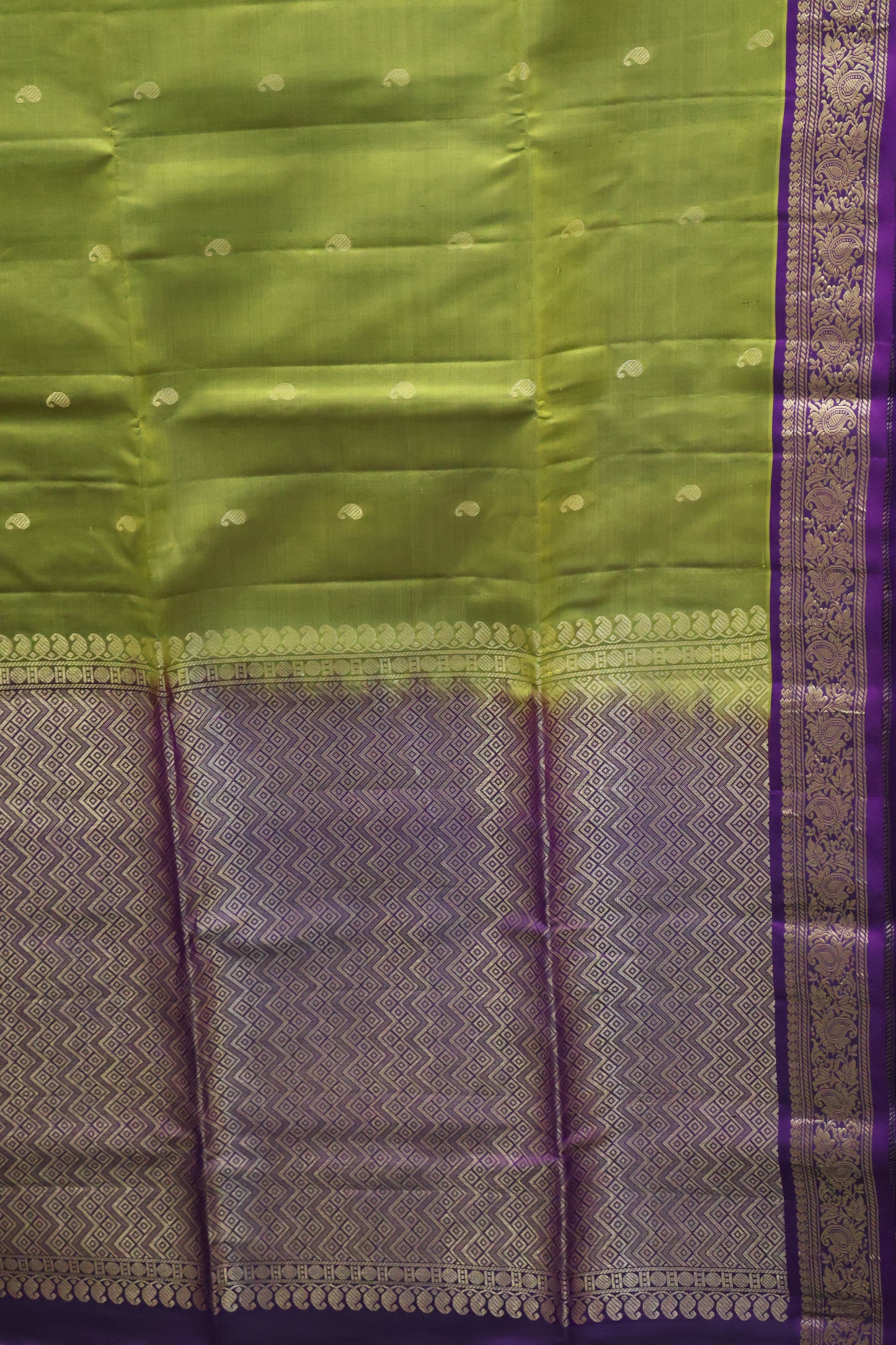 Pure Soft Silk Saree -Mehandhi Green