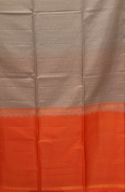 Pure Soft Silk Saree - Grey Red