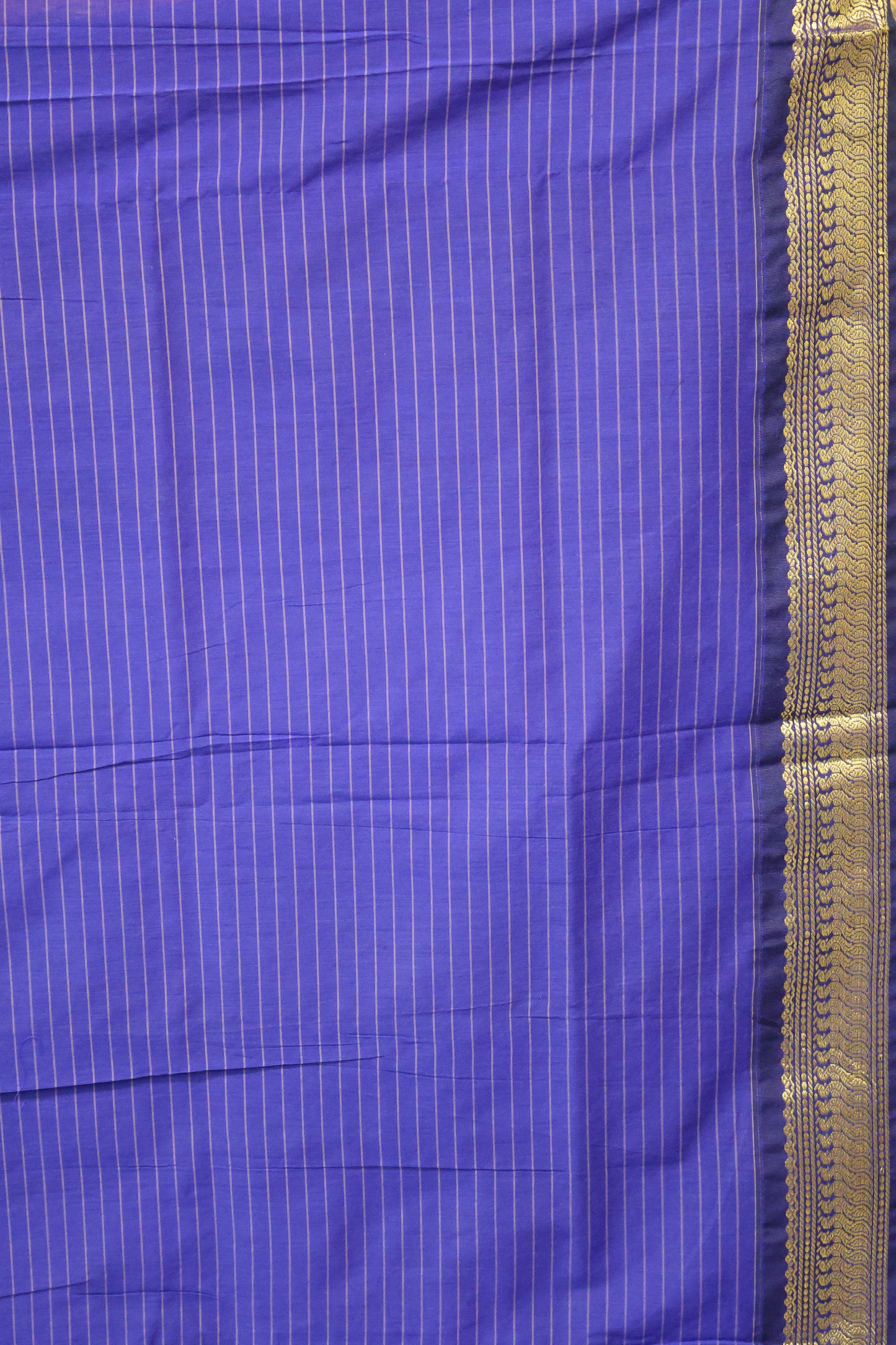 Kalyani Cotton-Checkred Pattern Mustard-Blue