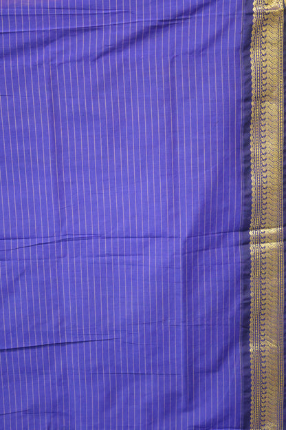 Kalyani Cotton-Checkred Pattern Mustard-Blue