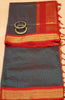 Kalyani Cotton-Checkred Pattern Peacock-Blue thumbnail