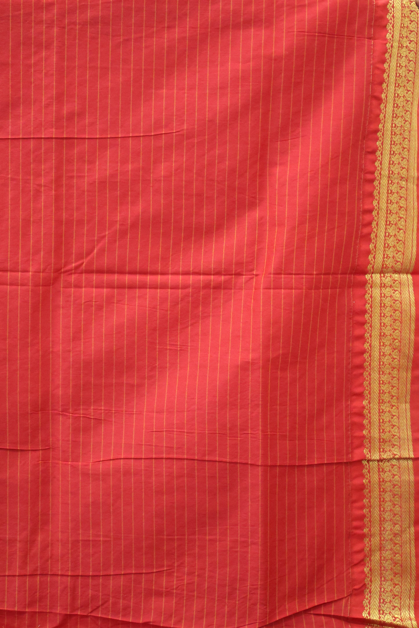 Kalyani Cotton-Checkred Pattern Peacock-Blue