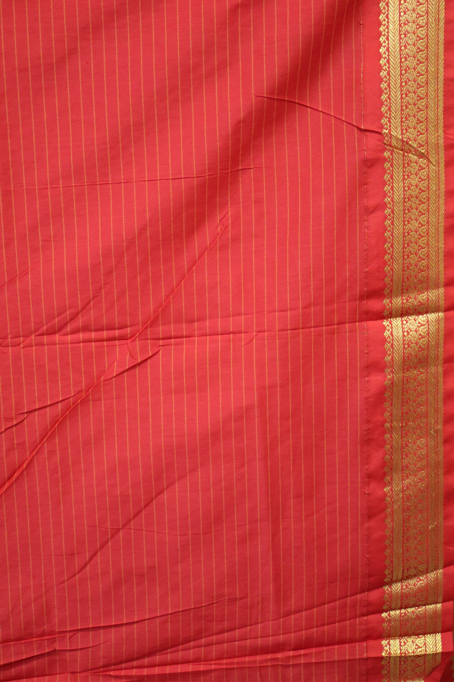 Kalyani Cotton-Checkred Forest-Green