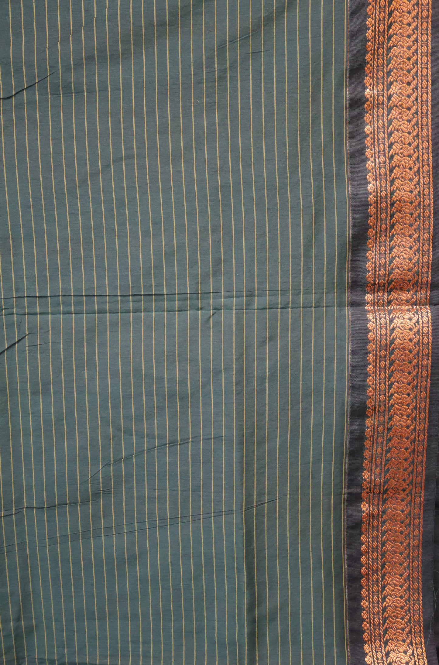 Kalyani Cotton-Checkred  LT Olive-Copper