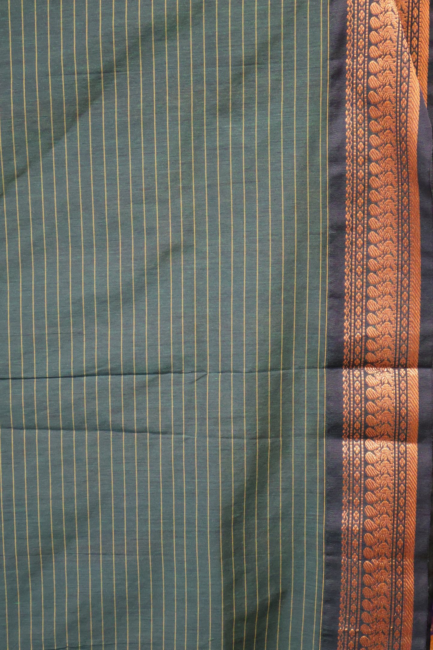 Kalyani Cotton-Checkred Parrot-Green