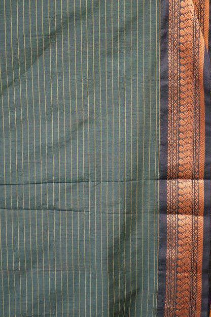 Kalyani Cotton-Checkred Parrot-Green
