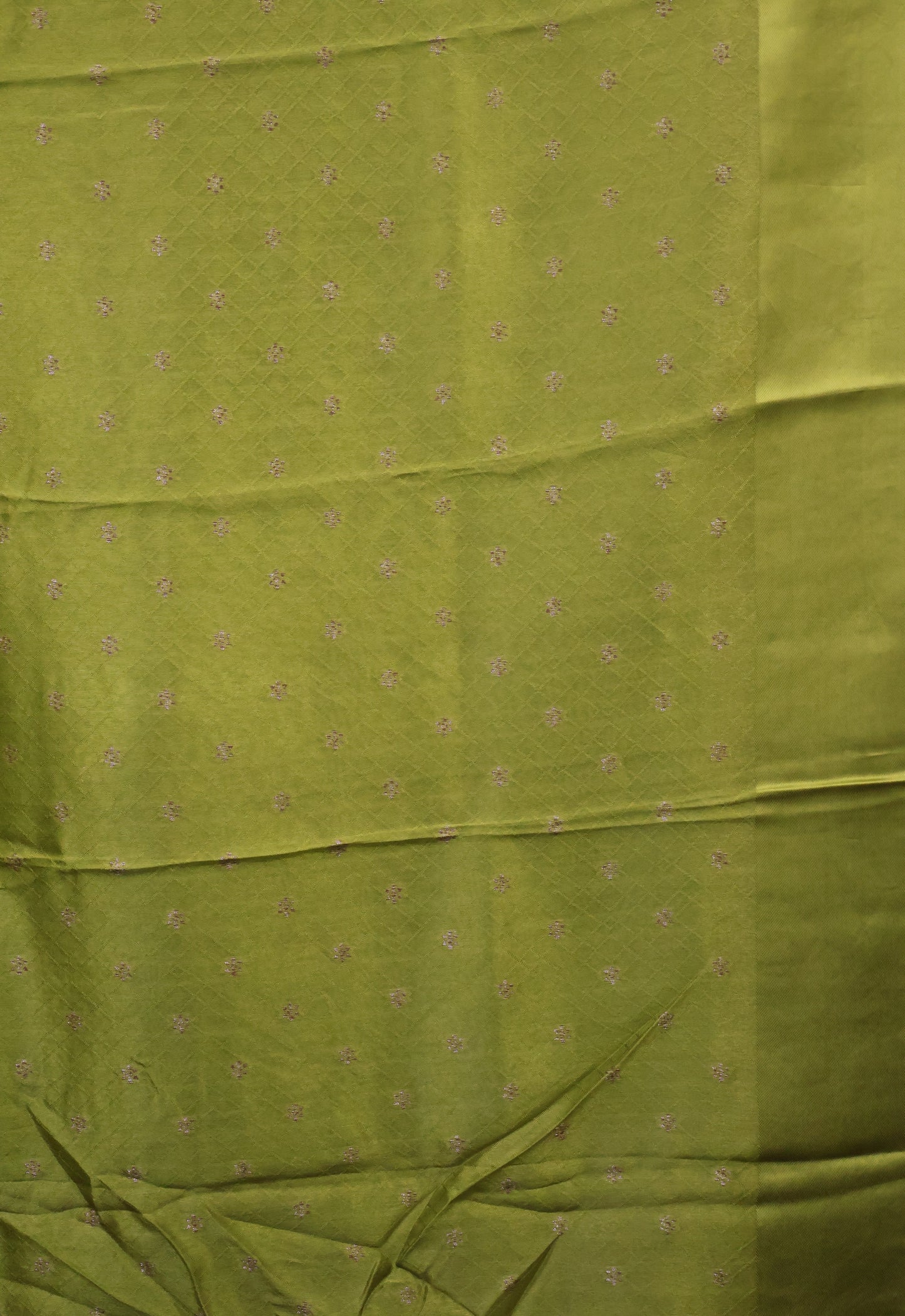 Banarasi Tussar Saree-Lite Green Round Butta