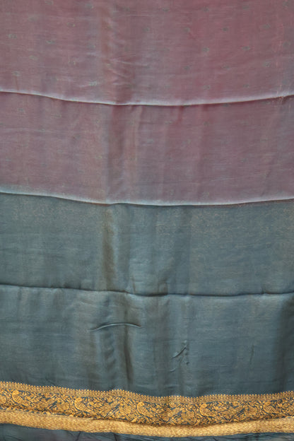 Banarasi Tussar Saree-Rani pink Sparrow Zari