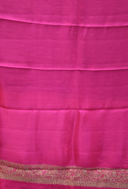 Banarasi Tussar Saree-Deep Purple Sparrow Zari