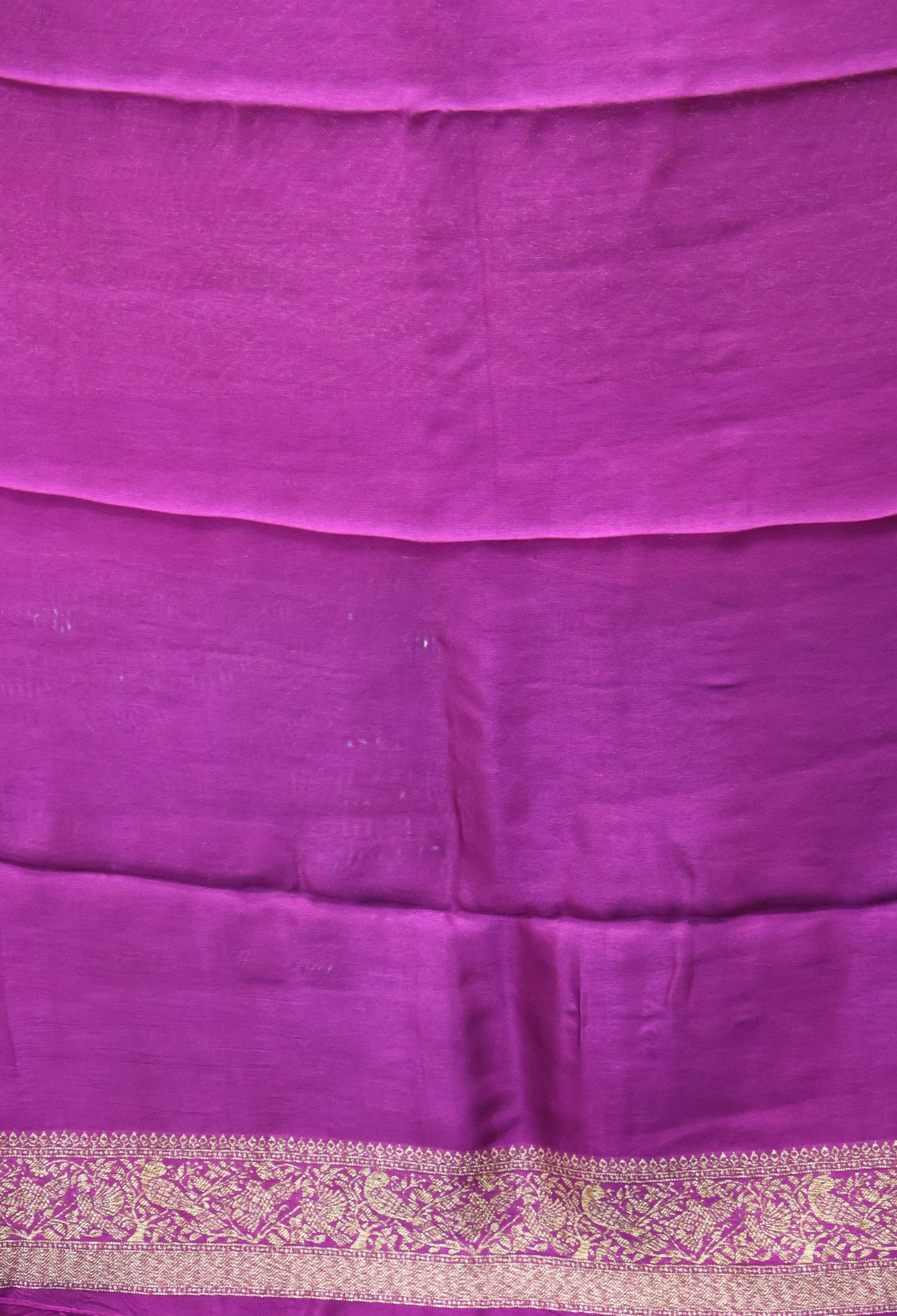 Banarasi Tussar Saree-Peacock Blue Sparrow Zari