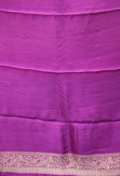 Banarasi Tussar Saree-Peacock Blue Sparrow Zari