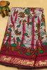 Malai Cotton Saree Kalamkari Print - Magenta thumbnail