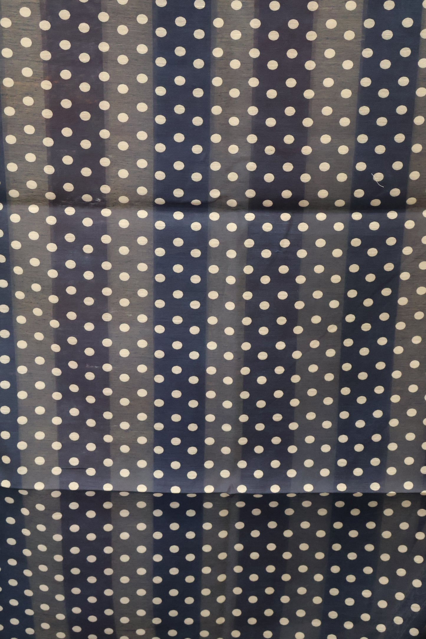 Semi Chanderi Saree-Blue Vertical Pattern