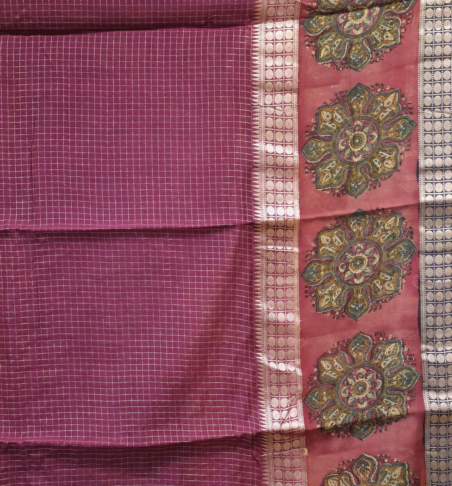 Pure Chanderi -Peacock Blue