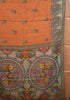 Semi Linen With Madhubani Print -Orange Round Fish thumbnail
