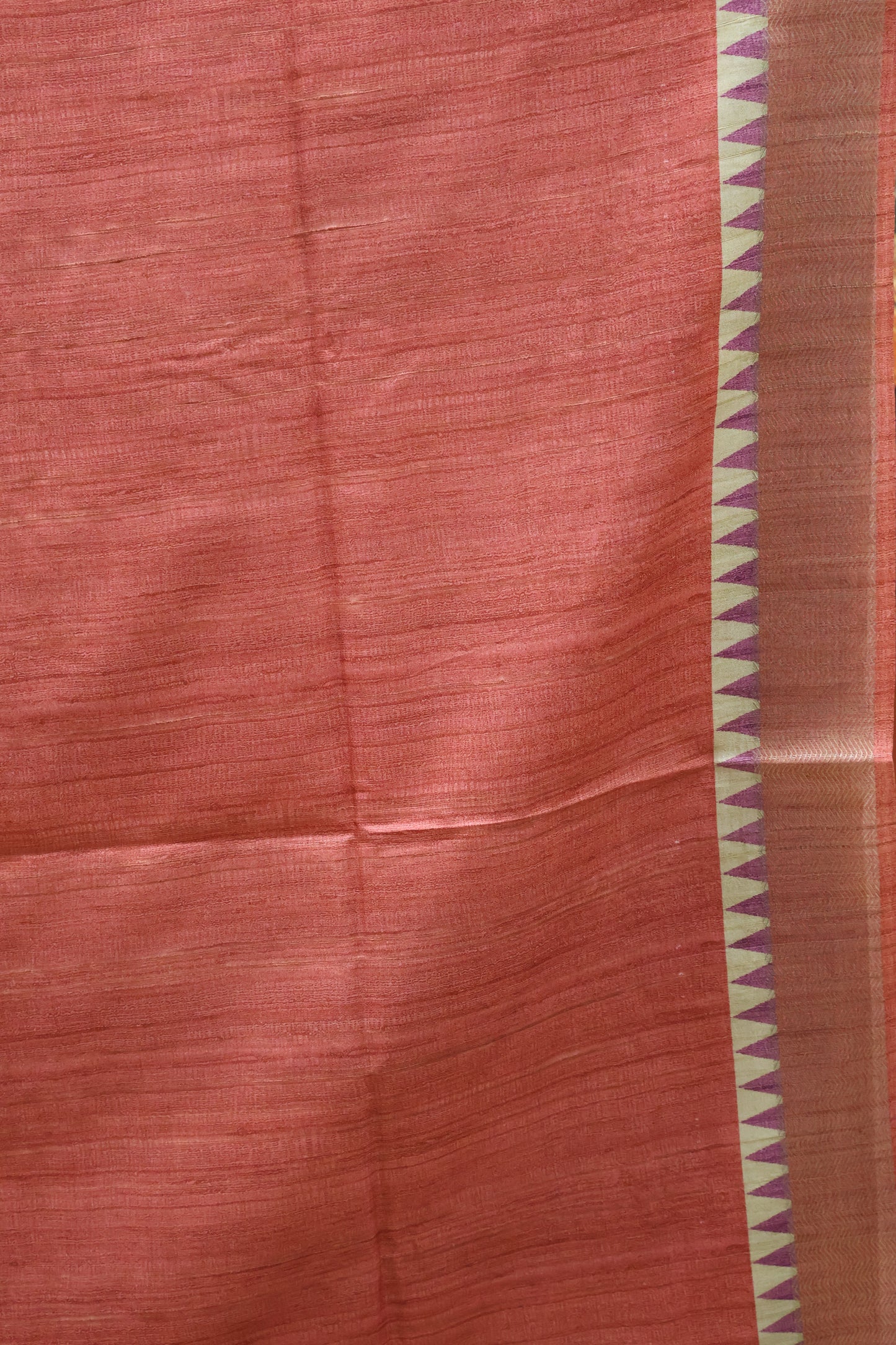 Tussar Saree-Purple Peacock Pattern