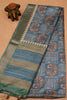 Tussar Saree-Peacock Green-Peacock Pattern thumbnail