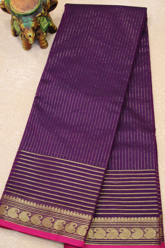 Chettinad Cotton Saree -Wine Vairaoosi