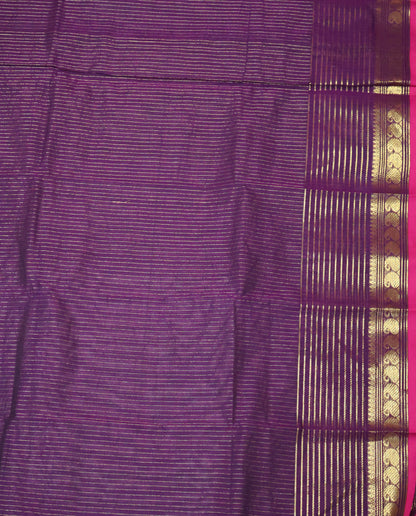 Chettinad Cotton Saree -Wine Vairaoosi